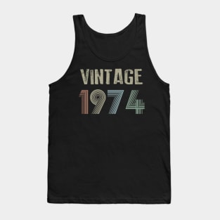 Vintage 1974 45th Birthday Gift idea Men Women Tank Top